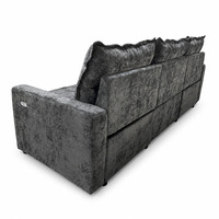 Canapé inclinable électrique moderne carré 3 places avec ports de charge USB et rangement extensible pour salon et école