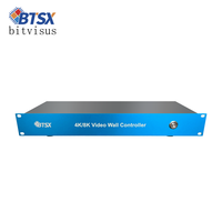 1 HDMI2.1 DP 8K60 Input 15 Output HDMI Pengontrol Video Wall Koreksi Bezel Kontrol Web RS232 untuk Pusat Komando
