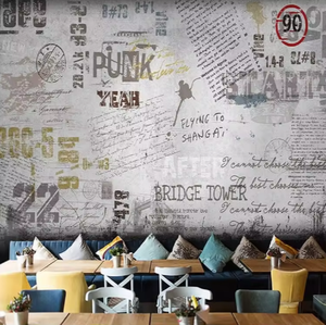 <span class=keywords><strong>Papier</strong></span> <span class=keywords><strong>peint</strong></span> européen <span class=keywords><strong>vintage</strong></span> <span class=keywords><strong>gris</strong></span> ciment Décoration murale de restaurant industriel Peintures murales <span class=keywords><strong>Papier</strong></span> <span class=keywords><strong>peint</strong></span> Alphabet Graffiti - Product Image 1