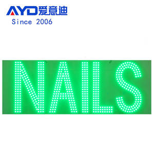 Hight Bright Orange Thin Light PCB RGB Nails Beauty Shop Grandes letreros abiertos LED Vap Hookah Shop Pantalla de publicidad LED - Product Image 1