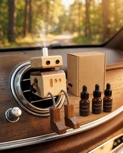 Purificateur d'air portable haut de gamme pour voiture, à clipser sur grille d'aération, en bois, diffusion naturelle de parfum par évaporation, sans électricité, décoration - Product Image 2