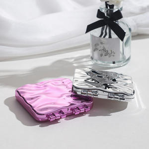 Petit miroir à ondulation d'eau électrolytique à la mode prenez un mini miroir pliant <span class=keywords><strong>double</strong></span> face miroir de maquillage avec vous - Product Image 3