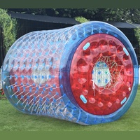 Bola inflable comercial para caminar, Bola de agua de burbujas para hámster humano zorb