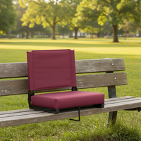 Chaise pliante légère et confortable avec rembourrage en mousse, style stade, pour terrasses, événements sportifs, parcs et écoles, en tissu Oxford