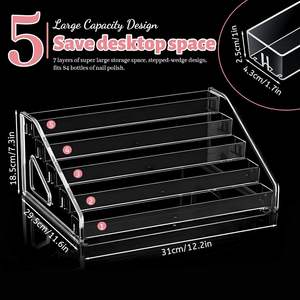 Organizador de Esmaltes de Uñas de 3/4/5/6/7 Niveles, Estante de Exhibición Acrílico para Almacenamiento de Lentes de Sol y Aceites Esenciales, Venta al Por Mayor - Product Image 3