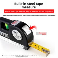 Niveau laser industriel HYTD HY-BPHR rouge avec ruban à mesurer intégré 3mm/5m, auto-nivelant, alimenté par batterie, garantie 1 an, pour bricolage à domicile