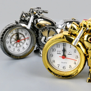 Retro Style Motorcycle Desktop Alarm <b>Clock</b> Portable <b>Battery</b> Powered Gift Children Friends Digital Analog-Digital <b>Clocks</b> - Product Image 5