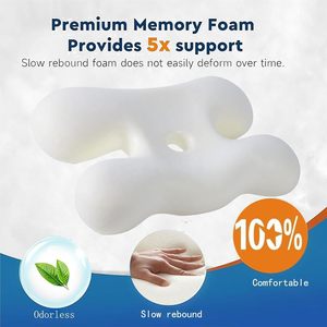 Adjustable Memory Foam Sleep Pillow Neck Support Breathable Rebound Therapeutic Ergonomics Pillow for <b>Bed</b> Side Sleeper - Product Image 4