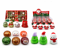 Ensemble de jouets squishy de Noël, jouets sensoriels à remontée lente sur le thème de Noël, jouets anti-stress, cadeaux de Noël pour enfants