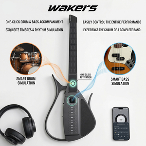 Guitarra Eléctrica sin Cuerdas Wakers con Altavoz Incorporado, Acompañamiento Automático, Batería de Larga Duración para Principiantes, Incluye Todos los Niveles de Habilidad - Product Image 5