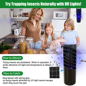 Piège à insectes volants électronique antiparasitaire <span class=keywords><strong>Plug</strong></span> <span class=keywords><strong>In</strong></span> Lampe électrique anti-moustiques avec panneau de colle collante - Product Image 2