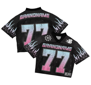 Groothandel op maat gemaakte sublimatie ademende boxy stijl voetbaltenue 100% polyester mesh rib korte mouw voetbalshirt op maat gemaakt team - Product Image 5