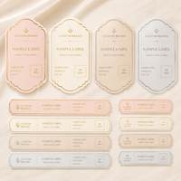 Étiquettes personnalisées imperméables pour petits flacons de sérum cosmétique, autocollants pour bouteilles de peptides, emballage d'échantillons de beauté, impression OEM