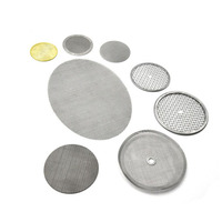51 53 58 Saringan Cairan Berbahan Baja Tahan Karat 316 Food Grade, Jaring Kawat Lubang Persegi, Filter Disc untuk Mesin Pelet Plastik