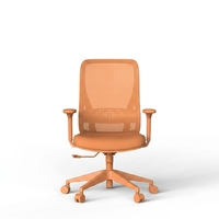 Chaise de bureau ergonomique à dossier haut avec support lombaire en mousse à mémoire de forme, design moderne, base pivotante réglable, matériau en maille