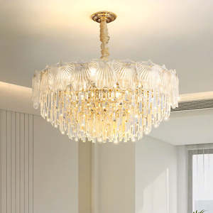 Zeal Lighting, candelabro colgante de cristal transparente de cristal francés moderno para el hogar, la Oficina y la sala de estar - Product Image 3