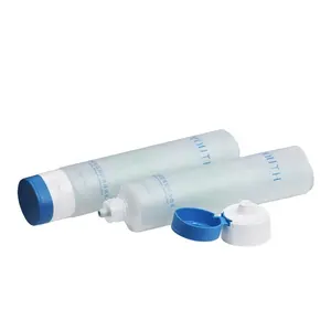 Emballage de gel de bain de 200ml tube en plastique semi-transparent souple à double chambre cosmétique