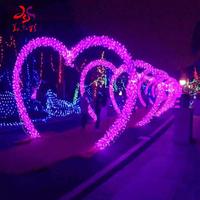 Grand motif "Love" en forme de cœur à LED illuminé en 3D pour la décoration extérieure de la maison.