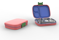 Boîte à lunch écologique, étanche, en acier inoxydable de qualité alimentaire, chauffable au micro-ondes, empilable, cuissable à la vapeur, portable, avec compartiments