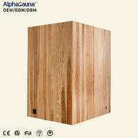 Salle de sauna infrarouge extérieure pour 4 personnes, sauna infrarouge intérieur avec luminothérapie rouge, en bois massif, type de bois personnalisable