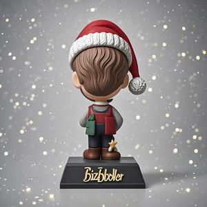 Destek özelleştirilmiş noel tema serisi noel baba kalıp reçine zanaat Bobble kafa bebek hediyelik eşya için süsler olarak kullanılabilir