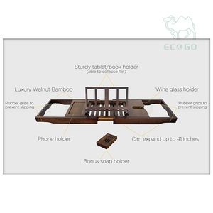 Plateau de baignoire en bambou à la mode extensible pour bain de luxe - Product Image 3