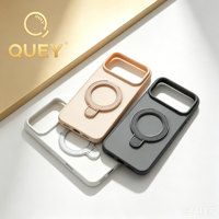 Étui de téléphone magnétique 2-en-1 Premium en TPU+PC, finition mate 6 tons, toucher doux, avec béquille et double couche antichoc