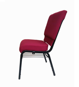 Chaise d'église empilable en métal avec rembourrage rembourré, support <span class=keywords><strong>sous</strong></span> le siège et clips de connexion pour l'auditorium et le culte - Product Image 5