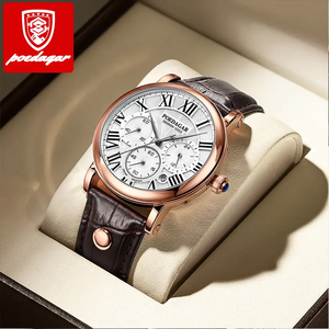 Montre-bracelet de luxe pour homme Shanghai 986, étanche, lumineuse, à quartz, en alliage, bracelet en acier inoxydable, 41 mm - Product Image 6