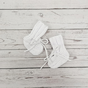 Chaussettes pour bébé en coton 100% pour bébé Chaussettes en <span class=keywords><strong>crochet</strong></span> pour bébé garçon Chaussons pour nouveau-né - Product Image 2