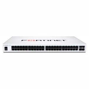 Fortinet FortiSwitch <span class=keywords><strong>148F</strong></span> 48 ports Gigabit RJ45 4 ports 10GE SFP+ Switch géré de couche 2 <span class=keywords><strong>FS</strong></span>-<span class=keywords><strong>148F</strong></span> <span class=keywords><strong>FS</strong></span>-<span class=keywords><strong>148F</strong></span>-POE <span class=keywords><strong>FS</strong></span>-<span class=keywords><strong>148F</strong></span>-FPOE - Product Image 1
