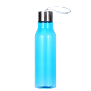 Bouteille d'eau en plastique de 600 ml avec corde, réutilisable, translucide, pour publicité promotionnelle économique - Product Image 6