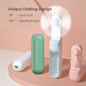 <span class=keywords><strong>2023</strong></span> portatile Mini ventilatore portatile 3 IN 1 a mano pieghevole ventola USB ricaricabile personale carino piccolo ventilatore tascabile - Product Image 6