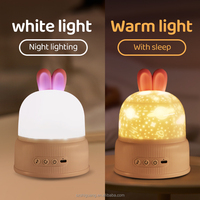 Projecteur de veilleuse LED étoile moderne et mignon, rechargeable par USB, lumière rotative pour enfants, abat-jour blanc pour salon