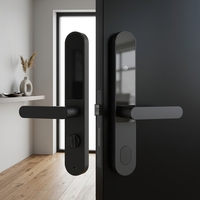 Serrure intelligente personnalisable OEM pour hôtel avec carte et clé, Wi-Fi intégré, 4 piles AA, pour portes en bois/acier/métal, appartements/gastres