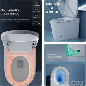 Toilette intelligente automatique à capteur pour salle de bain, avec télécommande et siège chauffant, à prix abordable - Product Image 3