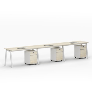 Modern Open White Modular 2 ~ 6 People Workstation Office <b>Desk</b> Furniture Design Workstation <b>Desk</b> <b>Table</b> for Staff - Product Image 6