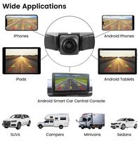 Caméra de recul sans fil HD pour plaque d'immatriculation, étanche et avec vision nocturne, pour vue avant/arrière sur smartphones et tablettes