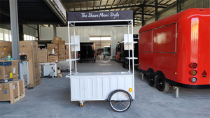 Kiosque à glaces, stand mobile à hot-dogs, <span class=keywords><strong>bar</strong></span> à bonbons et snacks, <span class=keywords><strong>chariot</strong></span> de restauration, <span class=keywords><strong>chariot</strong></span> de <span class=keywords><strong>vente</strong></span> de pizzas, <span class=keywords><strong>chariot</strong></span> alimentaire à pousser à la main - Product Image 4