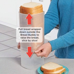 Boîte à pain rectangulaire avec poignée, translucide, écologique, portable, grande capacité, boîte de rangement pour gâteaux, pour aliments secs et frais - Product Image 2