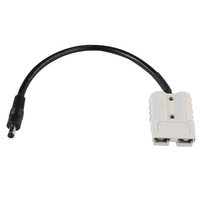 Câble d'extension de prise d'alimentation AP-5521, 50A /DC, longueur 200 mm, noir, rond, câble de 6 mm de diamètre extérieur