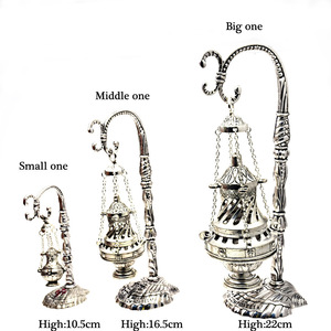 Hương Burner Tây Ban Nha <span class=keywords><strong>Santiago</strong></span> De compostela Cross Tinh Thần Hiện Đại Tôn Giáo Châu Âu Mạ Cổ Bạc Kim Loại Hợp Kim Kẽm - Product Image 2