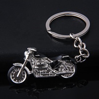 Neue 3D Cartoon Style Motorrad Cruiser Schlüssel anhänger Grau Metall Zink legierung Schlüssel ring für Motorrad