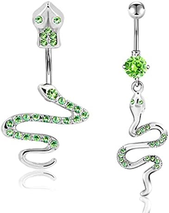 Moda <span class=keywords><strong>Piercing</strong></span> con <span class=keywords><strong>ombelico</strong></span> a forma di <span class=keywords><strong>serpente</strong></span> 14G acciaio inossidabile anello pendente xincocus per <span class=keywords><strong>Piercing</strong></span> del corpo gioielli - Product Image 3
