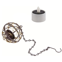 Guirlande de Noël pour l'extérieur Lampe solaire Globe perlé Fil de cuivre Boule Bougeoir Fleurs artificielles-pour les décorations d'intérieur