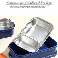 Hochwertige einstufige beheizbare auslaufs ichere Lunchbox aus Edelstahl Studenten Tragbare Cartoon-Kinder-Mikrowellen-Bento-Box
