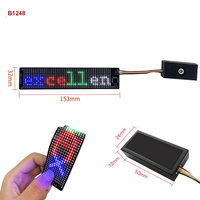 Mini LED esnek LED sergi ekranı APP düzenleme pil ücretli yumuşak LED Panel kaydırma metin mesajları hafif bükülebilir LED