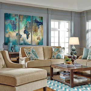 Lớn Bản Đồ Thế Giới <span class=keywords><strong>Canvas</strong></span> In Tường Nghệ Thuật Cho Phòng Khách Văn Phòng 3 Mảnh Màu Xanh Lá Cây Bản Đồ Thế Giới Hình Ảnh Tác Phẩm Nghệ Thuật Trang Trí Nội Thất Cho Trang Trí Nội Thất - Product Image 5