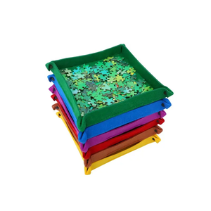 ถาดเก็บปริศนาซ้อนซ้อนแบบมีกระดุมพับได้ทำจากผ้าขนสัตว์ - Product Image 1