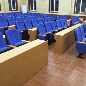 Sillas de conferencia Manwa Expo HB533 Blue Beech Case Study con pasamanos para salas de conferencias y salas de reuniones - Product Image 1